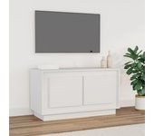Mueble de tv | mueble de salón | mesa de tv madera contrachapada blanco 80x35x45 cm cfw50930