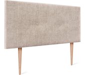Dhome cabecero de lana natural con botones 110x105cm con patas camas 105 - beige