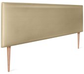 Dhome cabecero de polipiel liso 150x105cm con patas camas 150 - champán