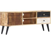 Mueble para tv | mueble de salón | mesa de tv de madera maciza de mango 115x30x47 cm cfw60691