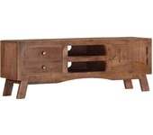 Mueble para tv | mueble de salón | mesa de tv de madera maciza de mango rugosa 110x30x40 cm cfw55662