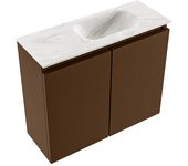 Mondiaz ture-dlux 60cm mueble fondo reducido rust. eden lavabo posición derecho ostra. 1 orificio.