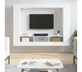 Mueble para tv | mueble de salón | mesa de tv madera de ingeniería blanco 152x22x113 cm cfw86315