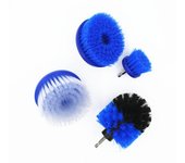Cepillos de fregado para taladro paquete de 4 azul
