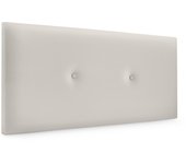 Dhome cabecero de polipiel liso con botones 110x50cm camas 105 - blanco hueso