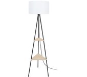 Farola tosel cardiff tela estante negro d40 x h155 cm