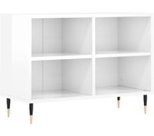 Mueble tv blanco brillo 69,5 x 30 x 50 cm madera contrachapada