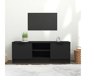 Mueble de tv | mueble de salón | mesa de tv madera contrachapada negro 102x35x36,5 cm cfw41579