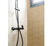 Mural en paneles para baño ratán natural - blanco, pack 3 paneles: 1000 x 1000 mm