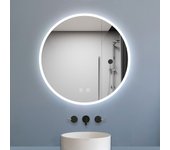 Espejo led de baño redondo 60 x 60 cm, bluetooth, brillo regulable, antivaho