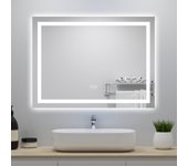 Espejo de baño led 80×60cm + bluetooth + regulación continua + antivaho