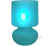 Lámpara de noche tosel katia 2 vidrio champiñón turquesa d14 x h24 cm