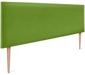Dhome cabecero de polipiel liso 150x105cm con patas camas 150 - verde