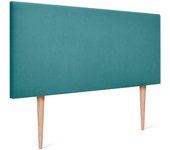 Dhome cabecero de tela aqualine liso 105x105cm con patas camas 105 - turquesa