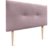 Dhome cabecero de tela aqualine con botones 105x105cm con patas camas 105 - salmón