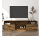 Mueble para tv | mueble de salón | mesa de tv madera contrachapada roble ahumado 150x33,5x45cm cfw94371