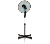 Ventilador pie oscilante 42 cm, 3 velocidades, altura ajustable, función bloqueo oscilación, silencioso, mpm, negro, 50, mwp-17