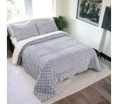 Tienda eurasia - edredón nórdico con borreguito y funda de almohada, cama 135/150-220 x 240 cm, azul corzones