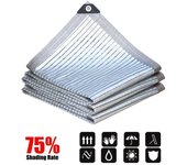 Malla de sombra de aluminio 75% resistente a los rayos uv para sombra de jardín, malla de aislamiento para invernadero, 2x3m.