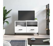 Mueble para tv | mueble de salón | mesa de tv madera contrachapada blanco 80x36x50 cm cfw52400