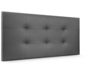 Dhome cabecero de polipiel capitoné 105x60cm camas 105 - gris