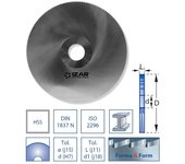 Izar 64922 - fresa sierra circular hss din1837n forma-a 200x1.60x32 z160