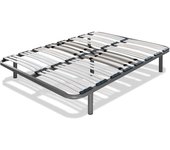 Somier apolo | con patas de 32 cm | estructura de madera y de tubos de acero | reguladores lumbares | medidas 120 x 190 cm