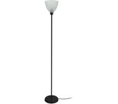 Farola tosel belgica vidrio vertical negro d30 x h173 cm
