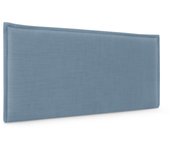 Dhome cabecero de lino natural liso con ribete 110x50cm camas 105 - azul