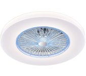 Ventilador plafón techo led 45w de aspas escondidas ponele blanco con mando e intensidad regulable ø59cm