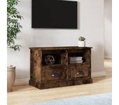 Mueble para tv | mueble de salón | mesa de tv madera contrachapada roble ahumado 80x35x50 cm cfw92267
