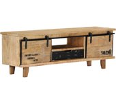 Mueble de tv | mueble de salón | mesa de tv de madera maciza de mango 120x30x40 cm cfw37689
