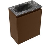 Mondiaz ture-dlux 40cm mueble fondo reducido rust. eden lavabo posición izquierda lava. 1 orificio.