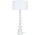 Lámpara de mesa tosel anais tela columna marfil d35 x h84 cm
