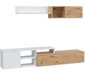 Salón de tv nexus plus - roble nodi y blanco artik