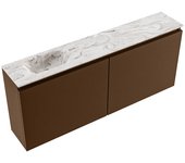 Mondiaz ture-dlux 120cm mueble fondo reducido rust. eden lavabo posición izquierda glace. sin orificio.