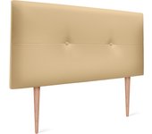 Dhome cabecero de polipiel con botones 110x105cm con patas camas 105 - vainilla