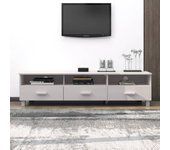 Mueble de tv | mueble de salón | mesa de tv hamar madera maciza de pino blanco 158x40x40 cm cfw92439
