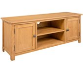 Mueble de tv | mueble de salón | mesa de tv madera maciza de roble 110x35x44 cm cfw73282