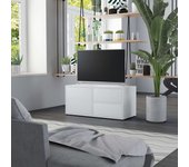 Mueble para tv | mueble de salón | mesa de tv madera contrachapada blanco 80x34x36 cm cfw38199