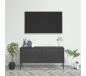 Mueble para tv | mueble de salón | mesa de tv de acero gris antracita 105x35x50 cm cfw46114