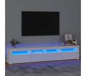 Mueble de tv | mueble de salón | mesa de tv con luces led blanco 210x35x40 cm cfw50713