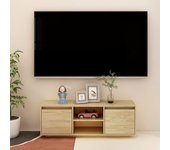 Mueble de tv | mueble de salón | mesa de tv madera maciza de pino 110x30x40 cm cfw57483