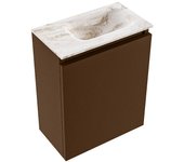 Mondiaz ture-dlux 40cm mueble fondo reducido rust. eden lavabo posición derecho frappe. 1 orificio.