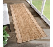 Tapiso alfombra de pasillo antideslizante crema beige pelo corto resistente por metros 100x1050