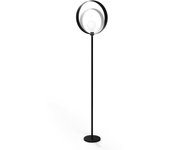 Lumicom | nucleo lámpara de piso, 1x e27, max 42w, metal, negro/gris, d.40cm h.170cm