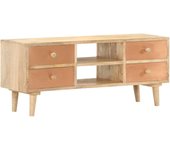 Mueble para la tv | mueble de salón | mesa de tv madera maciza de mango 110x30x45 cm cfw86976