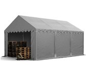 Carpa almacén 4x6 m, pvc 700, gris