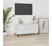 Mueble para tv | mueble de salón | mesa de tv madera contrachapada blanco 102x44,5x50 cm cfw94874