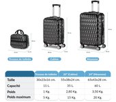 Newteck-juego maletas prisma carbon 2pzs+neceser, abs+policarbonato, cierre tsa, interior compartimentado, rígidas
